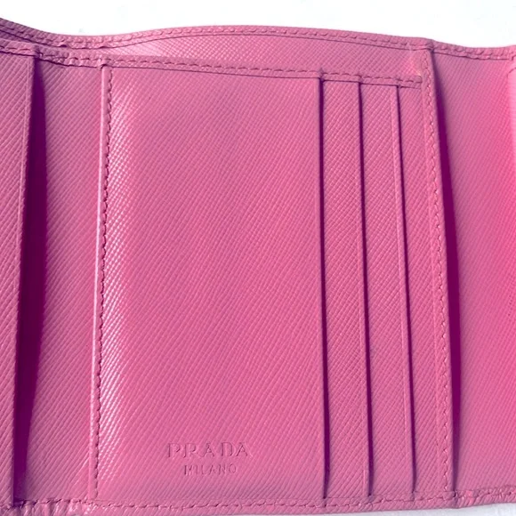 Trifold Pink Prada Wallet - Picture 6 of 13